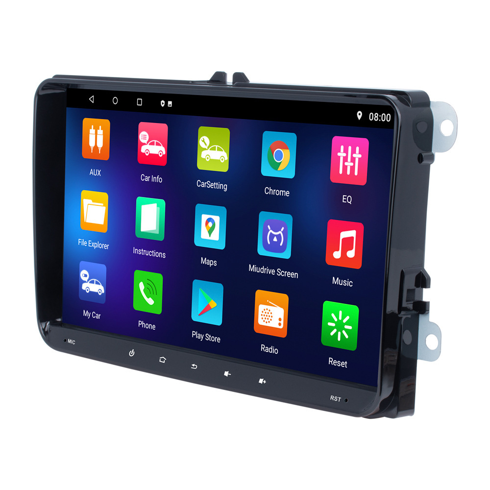 KunLin 2 Din 9 Inch Universal Android Radio for VW Seat Golf Passat Jetta Beetle Tiguan Carplay Stereo with GPS Functions