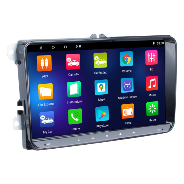 KunLin 2 Din 9 Inch Universal Android Radio for VW Seat Golf Passat Jetta Beetle Tiguan Carplay Stereo with GPS Functions