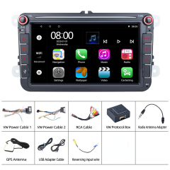 KunLin 8'' for vw universal car radio Android 15 Car Stereo Video Autoradio GPS Wifi BT FM for Volkswagen Polo/Passat /SEAT/Toledo