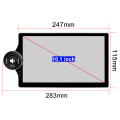 KunLin 10.1 Inch 2+32G Single Knob Button Android Screen Universal Head Unit Car Multimedia Radio Player for All Car Model