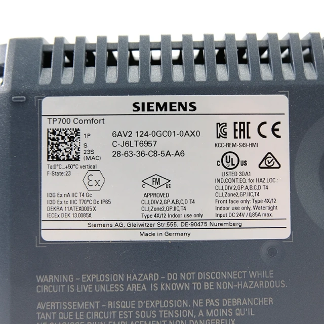 siemens 6AV2123-2DB03-0AX0 6av2124-0gc01-0ax0 6av2124-0mc01-0ax0 siemens Simatic Touch Panel Screen Hmi