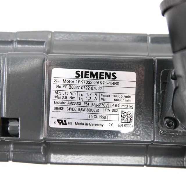 New in Stock Siemens SIMOTICS S Servo Motor 1FK7 6000 Rpm 0.50 kW 1FK7032-5AK71-1DA3 1FK7032-2AK71-1RB0