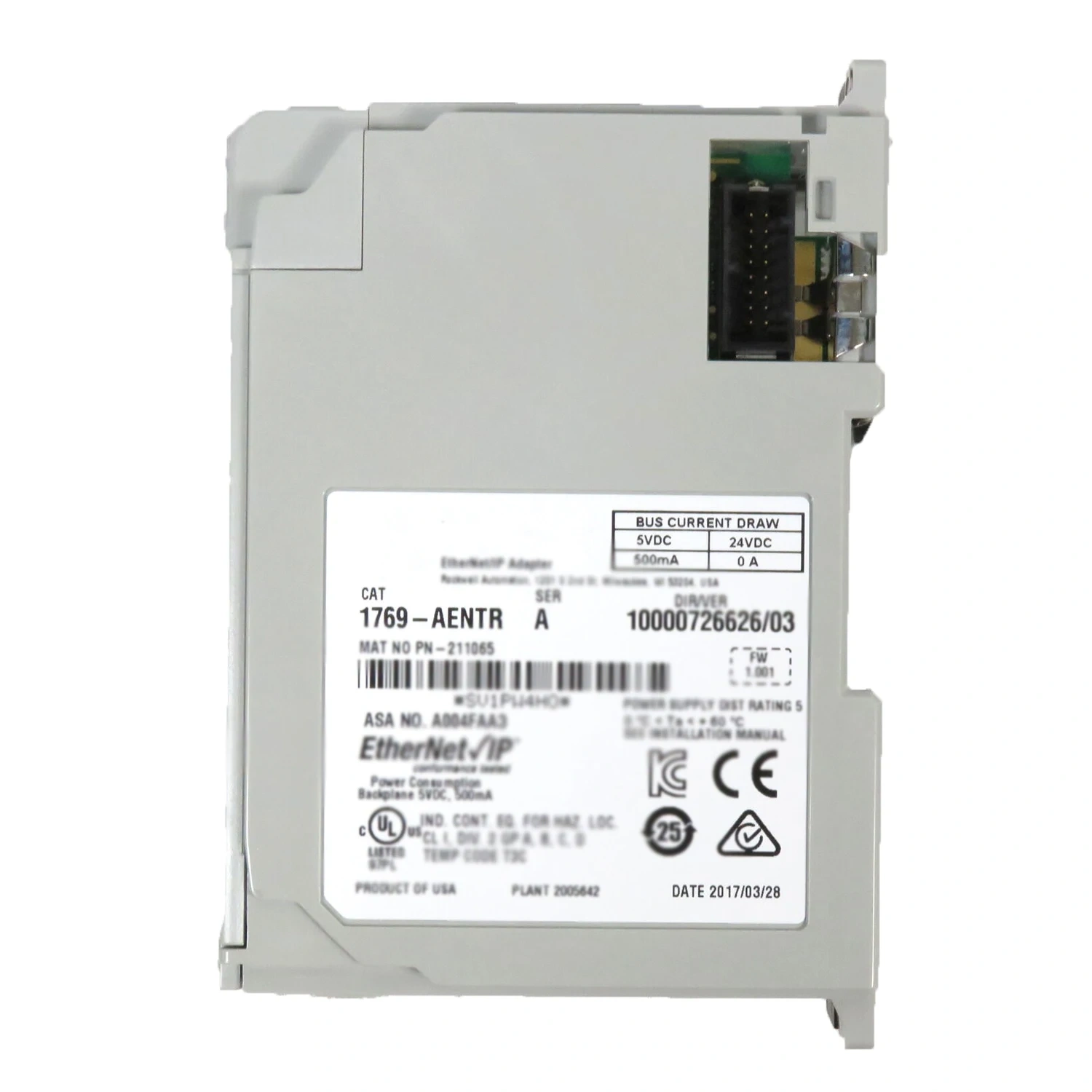 In Stock 1769 AENTR Original Box Programing Controller Ethernet/IP Adapter 1769-AENTR