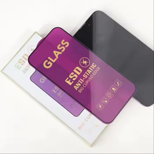 Static Electric Anti-static Tempered Glass Screen Protector Wholesale for iPhone