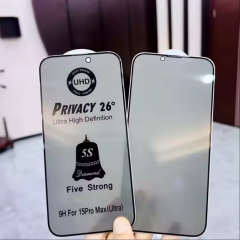 Durable Waterproof Screen Protector Privacy Glass for iPhone -- Full Glue and Anti-Glare Technology