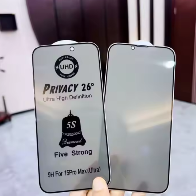 Durable Waterproof Screen Protector Privacy Glass for iPhone -- Full Glue and Anti-Glare Technology