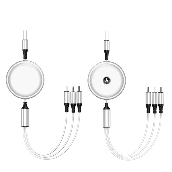 Wholesale Mobile Part Supplier - 3 in 1 Retractable Fast Charging Cable