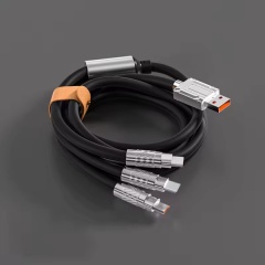 6A 120W 3 in 1 Fast Charging Data Cable Multiple Colors