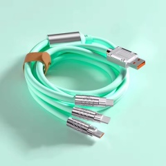 6A 120W 3 in 1 Fast Charging Data Cable Multiple Colors