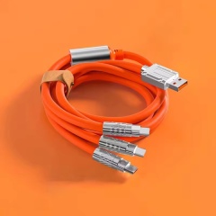 6A 120W 3 in 1 Fast Charging Data Cable Multiple Colors