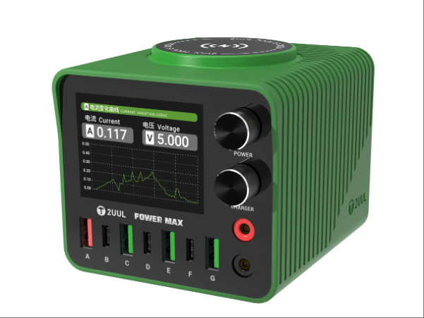 Wholesale Mobile Part Supplier - 2UUL PC01 Power Max 200W Multi-Port Charger Adjustable Voltage Integrated Power Supply