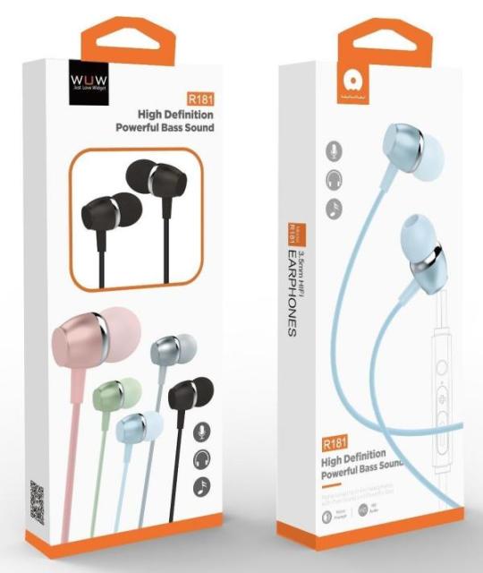 Colorful Electroplated 3.5mm Interface In-line Microphone Wired Earphone