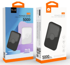 5000mAh Mini Power Bank Fast Charging +USB Type C