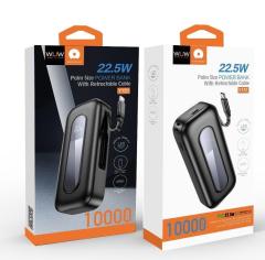 10000mAh Power Bank PD22.5W Fast Charging with 60cm Retractable Type-C Cable