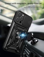 Armor Phone Case with Magnetic Car Mount Holder 360° Rotating Bracket