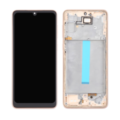 for Samsung Galaxy A33 5G LCD Display Touch Screen Assembly With Frame Gold