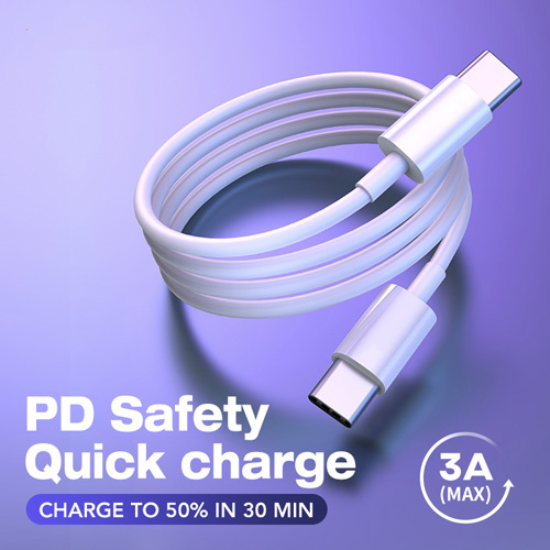 Wholesale For Type-C to Type-C Smart Chip Safe Fast Charging Cable