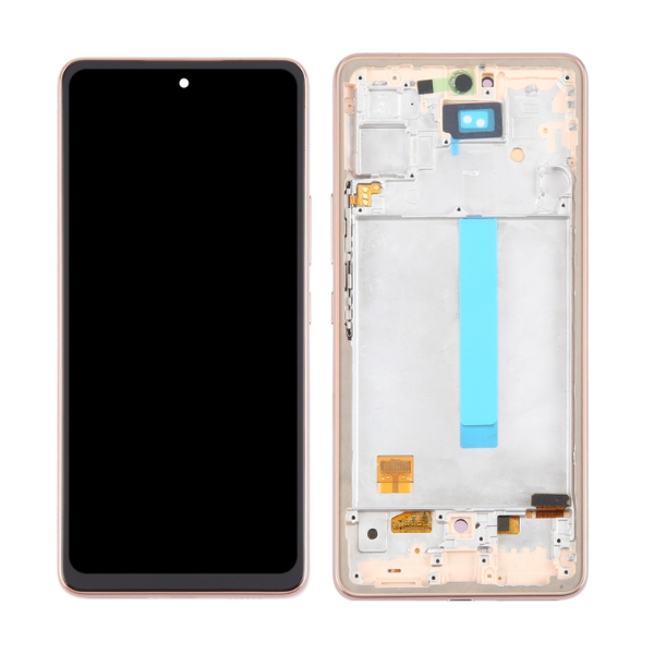 for Samsung Galaxy A53 LCD Display Touch Screen Assembly With Frame Gold White