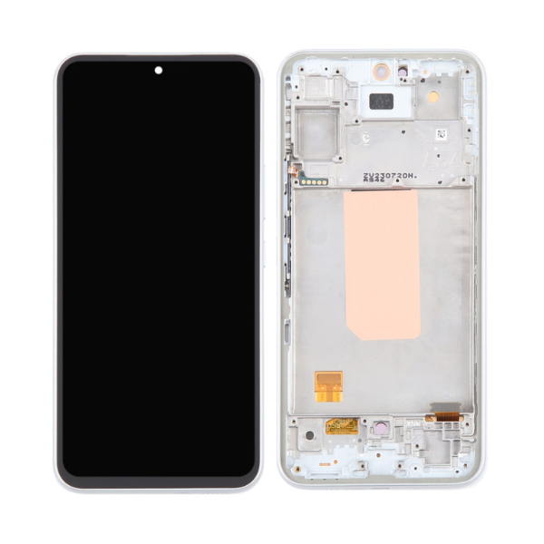 for Samsung Galaxy A54 5G LCD Display Touch Screen Assembly With Frame - White