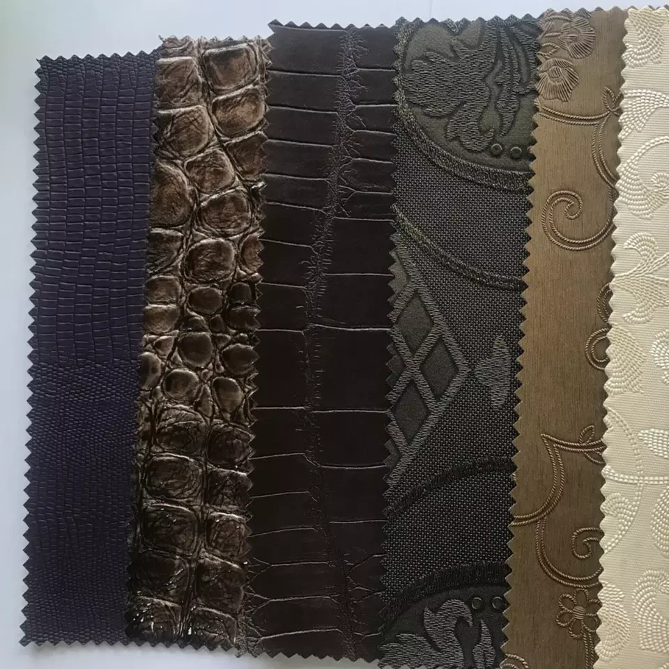 PVC Faux Furniture Leather Fabric Grippi Material