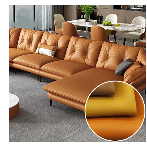 Supplier sofa Flame retardant Faux Leather Fabric Embossed Suede