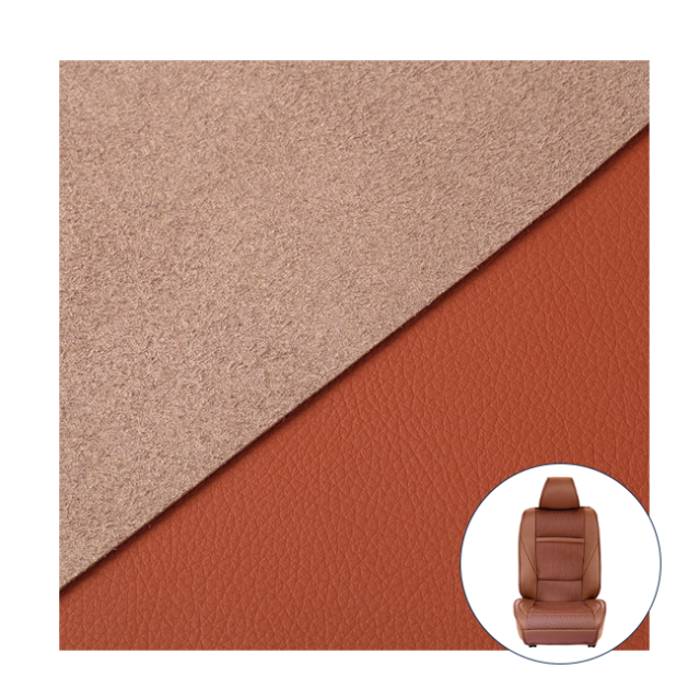 Microfiber Leather 1.2mm Thick Bottom Cloth Upholstery Leather For Car Seat