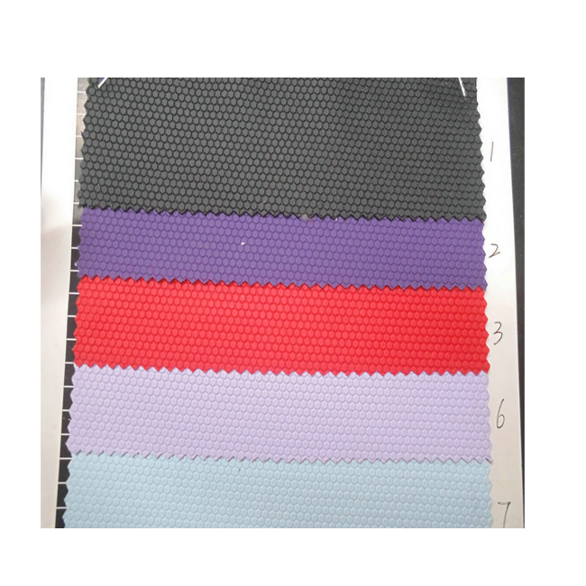 Elastic hexagonal PU leather conductive 0.5mm fabric Artificial leather antiskid for motorcycle gloves
