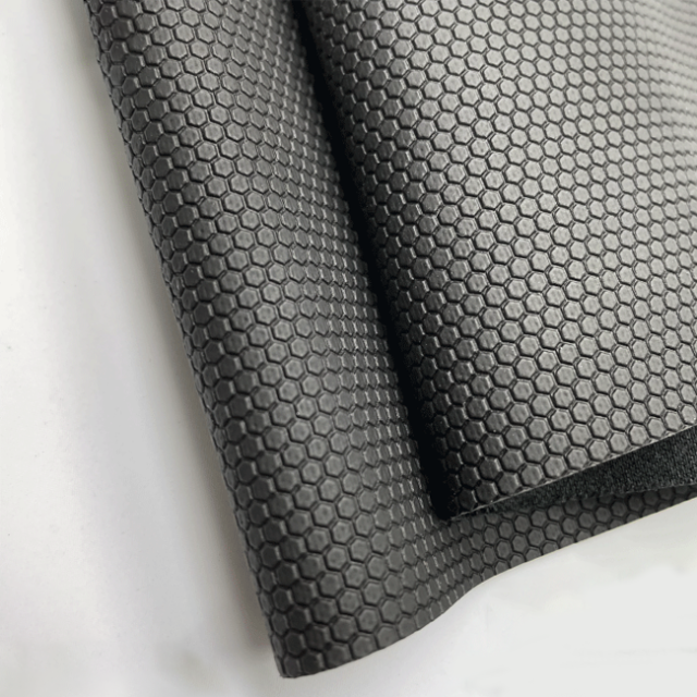 PU conductive leather Hexagonal grain basketball pattern elastic 0.5MM nonslip glove fabric