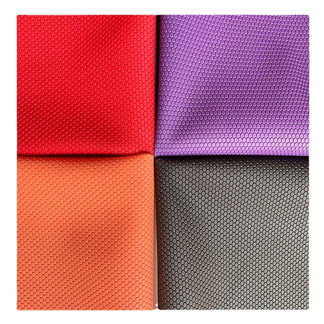 PU leather elastic embossed hexagonal ball pattern elastic antislip for work gloves