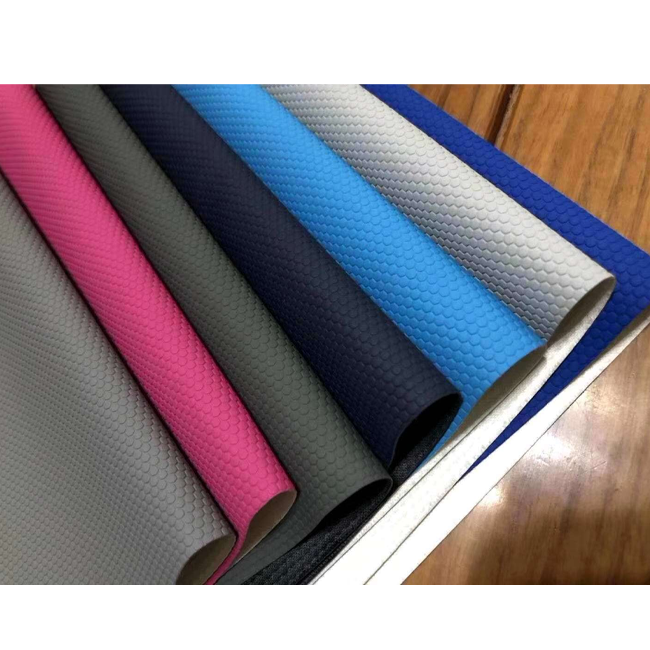 PU conductive leather hexagonal ball pattern elastic embossed leather fabric for gloves