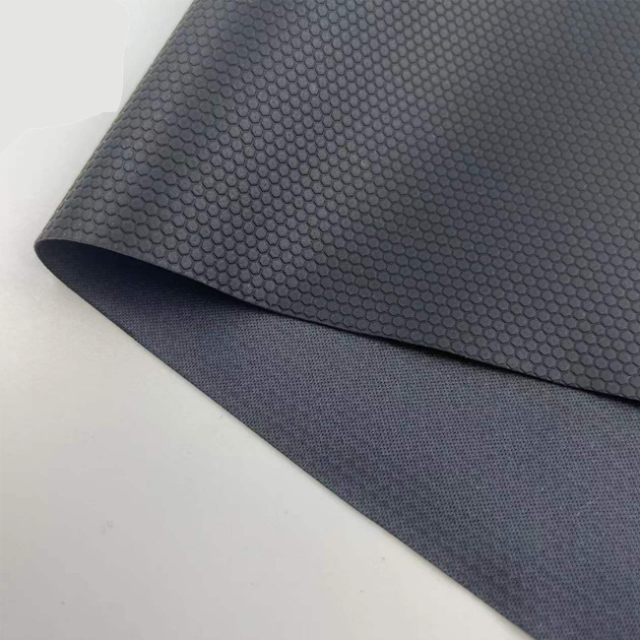 Earth patterned PU synthetic leather conductive antislip fabric suitable for gloves