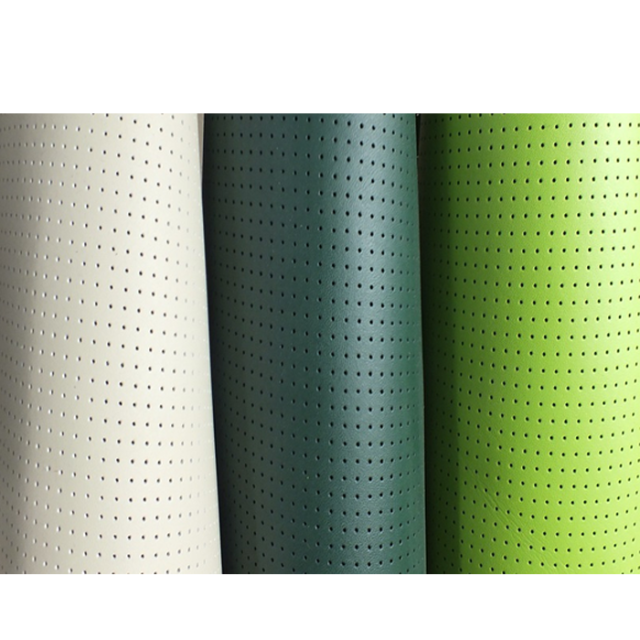 Printed 1.2mm Thickcar Seat Leather Upholstery Perforated