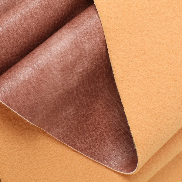 Fireproofing Semi PU Synthetic Leather Embossed Crazy Horse Leather for Sofa