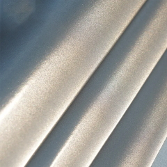 Silver Gold Color PU Microfiber Synthetic Leather for Lady Shoes