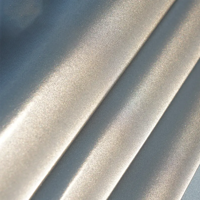 Silver Gold Color PU Microfiber Synthetic Leather for Lady Shoes