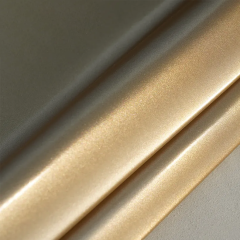 Silver Gold Color PU Microfiber Synthetic Leather for Lady Shoes