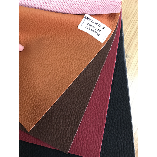 LITCHI EMBOSSED MATTE FINISH PVC UPHOLSTERY LEATHER