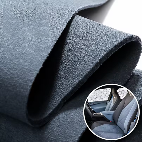 0.8mm Faux Suede Auto Seat Cover Stain Repellent Blackout Features Made from Recycled Material