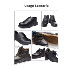 Labor Protective Shoes Microfiber PU Silicon Leather