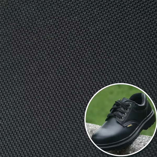 1.8mm Wear Resistant PU Silicon Leather Sheet Water Blackout Resistant Fabric Safety Footwear Making Material