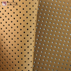 Semi Perforated Faux Leather Upholstery Fabric