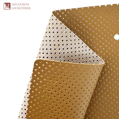 Semi Perforated Faux Leather Upholstery Fabric
