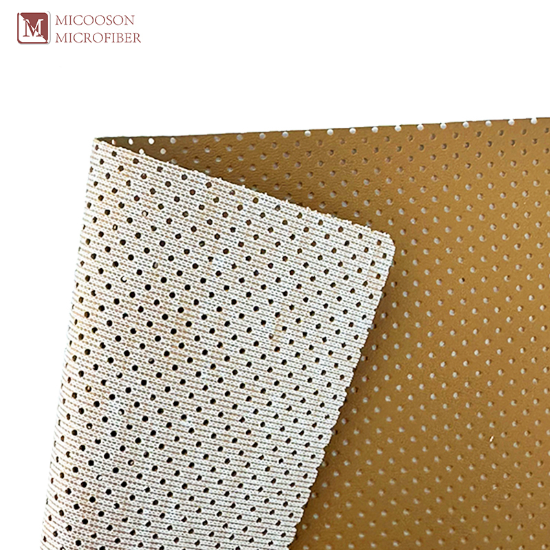 Vinyl Faux Leather Fabric Perforated Sponge Quilted Car Upholstery