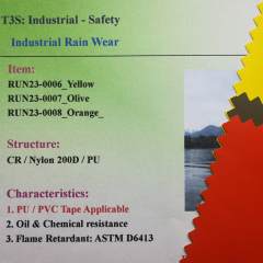 Hypalon chemical protection fabric Neoprene coated PU protective clothing fabric