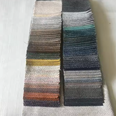 Multi-colors Yarn Dyed Soft Waterproof Jacquard Linen Look Material Woven Fabric