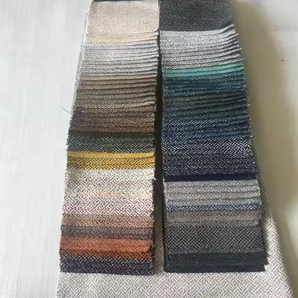 Multi-colors Yarn Dyed Soft Waterproof Jacquard Linen Look Material Woven Fabric