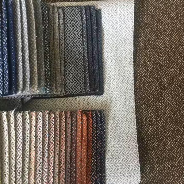 Multi-colors Yarn Dyed Soft Waterproof Jacquard Linen Look Material Woven Fabric