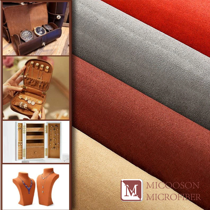 China 0.5mm Micro Suede PU Leather For Display Decoration