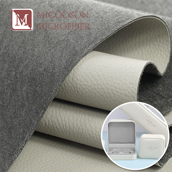 Stain-resistant Vegan Faux Silicone Leather Fabric for Jewelry Box