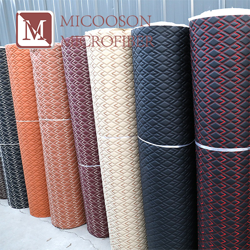 Customize Thickness PVC Leather Sponge With Embroidery Design